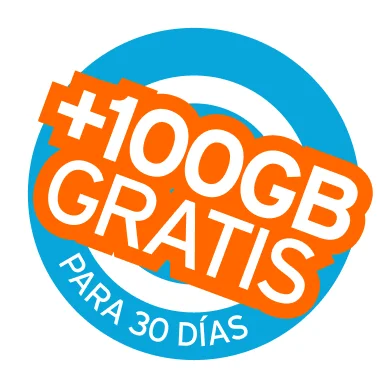 100GB gratis para 30 días